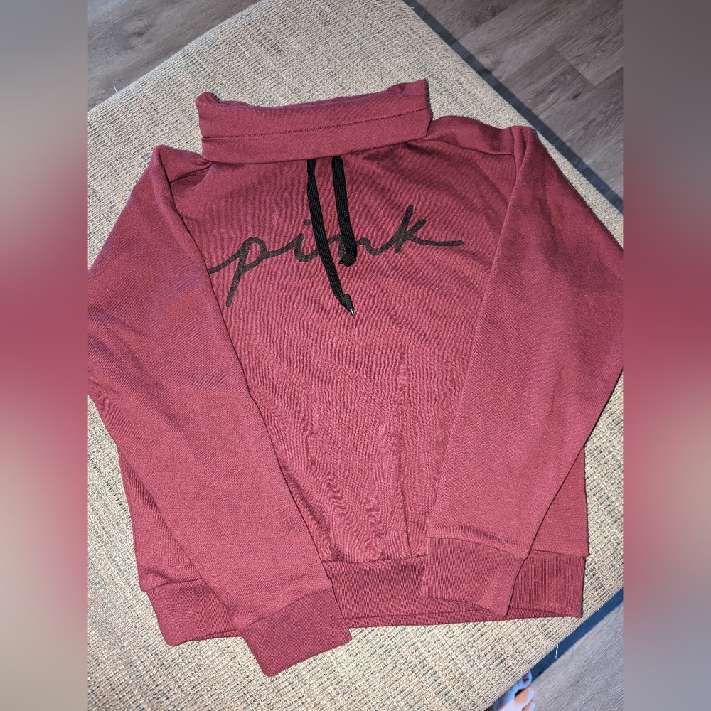 Vs pink cowl neck pull over NEW size X small ruby logo